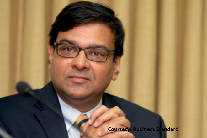 Reserve Bank of India Deputy Governor Urjit Patel attends a news conference after the bi-monthly monetary policy review in Mumbai India