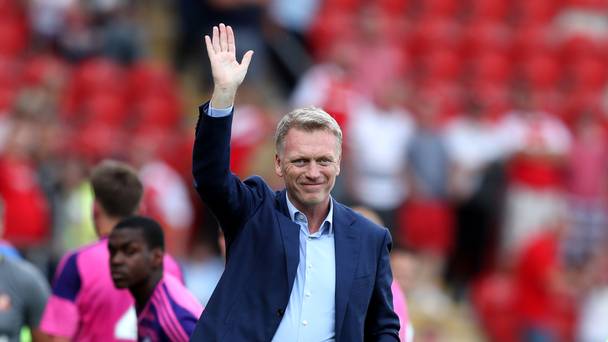 New Sunderland manager David Moyes acknowledges the fans after the pre-season friendly at Rotherham