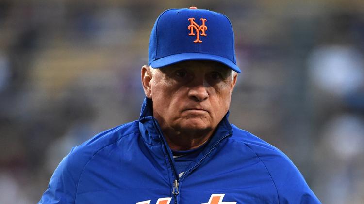 New York Mets manager Terry Collins during a MLB game against the Los Angeles Dodgers at Dodger Stadium