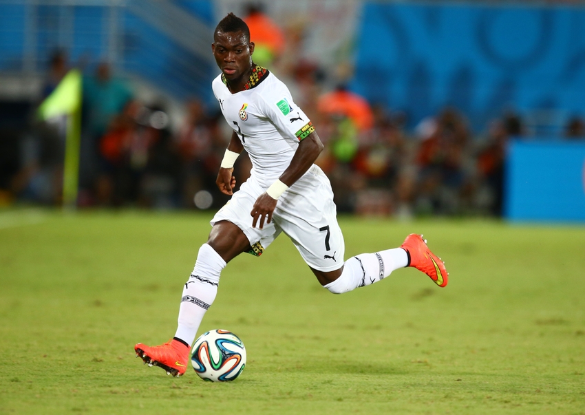 Jun 16 2014 Natal BRAZIL Ghana midfielder Christian Atsu against USA during the 2014 World Cup at Estadio das Dunas. USA defeated Ghana