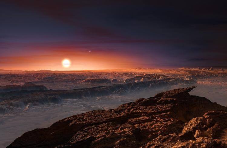 Proxima b is a little more massive than the Earth and orbits in the habitable zone around Proxima Centauri where the temperature is suitable for liquid water to exist on its surface