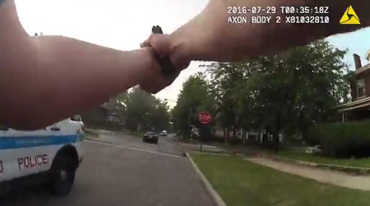 Newly released video shows Chicago officers opening fire at Paul O'Neal as he flees in a car