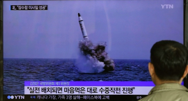 North Korea test-fires submarine-launched ballistic missile