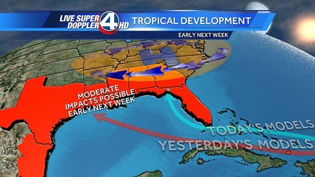 Tropical wave near Caribbean showing signs of strengthening