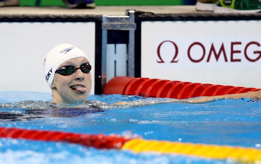 Katie Ledecky sends ominous message to rivals with Olympic record in heats