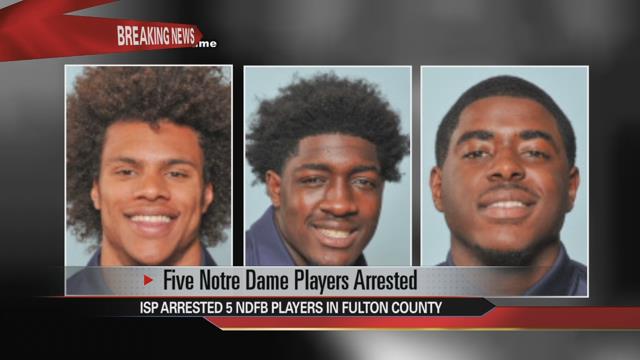 6 Notre Dame players arrested in 2 separate incidents (Update)