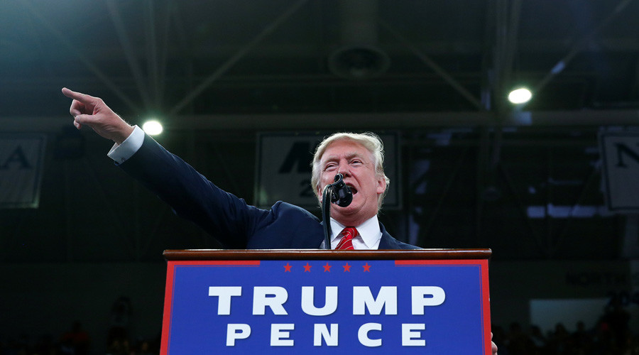 Republican U.S. presidential nominee Donald Trump speaks to the Trask Coliseum at University of North Carolina in Wilmington North Carolina U.S