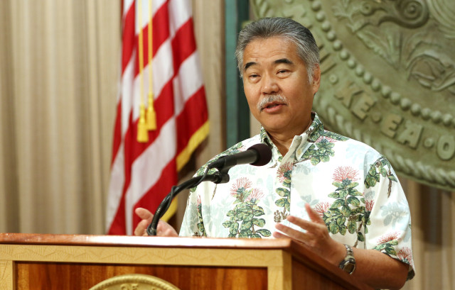 Governor David Ige presser announcing a deal with the United Public Worker union at Maui Hospitals. 12 aug 2016