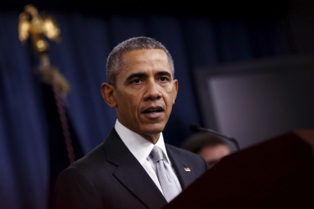 U.S. President Barack Obama delivers a statement after attending a National Security Council meeting on the counter-ISIS campaign at the Pentagon in Washington Dec. 14 2015