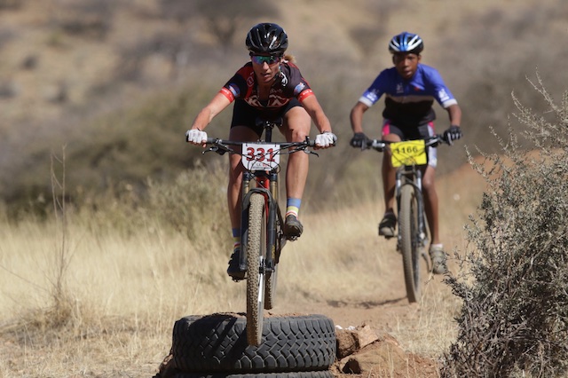 Michelle Vorster in action at the 2016 National Mountain Bike Championships