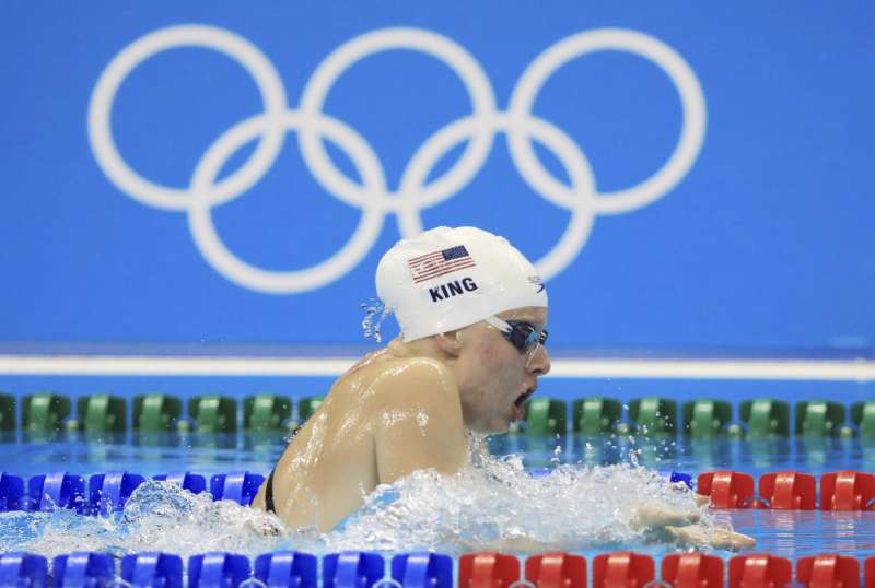 Rio Olympics- Swimming- Preliminary- Women's 200m Breaststroke- Heats- Olympic Aquatics Stadium- Rio de Janeiro Brazil- 10/08/2016. Lilly King of USA competes. REUTERS  Dominic Ebenbichler