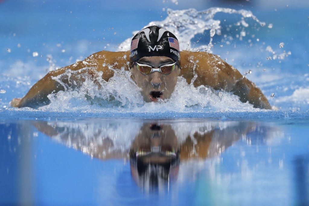 United States&#039 gold medal winner Michael Phelps competes in the men's 200-meter individual medley final during the swimming competitions at the 2016 Summer Olympics Thursday Aug. 11 2016 in Rio de Janeiro Brazil