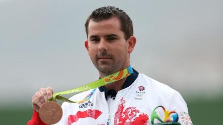 Ed Ling with his men's trap bronze medal. Shooting topped Britain's value for money chart in terms of medals won against funding received