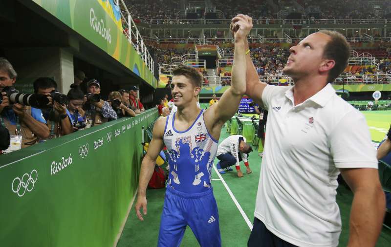 2016 Rio Olympics- Artistic Gymnastics- Final- Men's Pommel Horse Final- Rio Olympic Arena- Rio de Janeiro Brazil- 14/08/2016. Max Whitlock of Britain celebrates winning the gold. REUTERS  Mike Blake