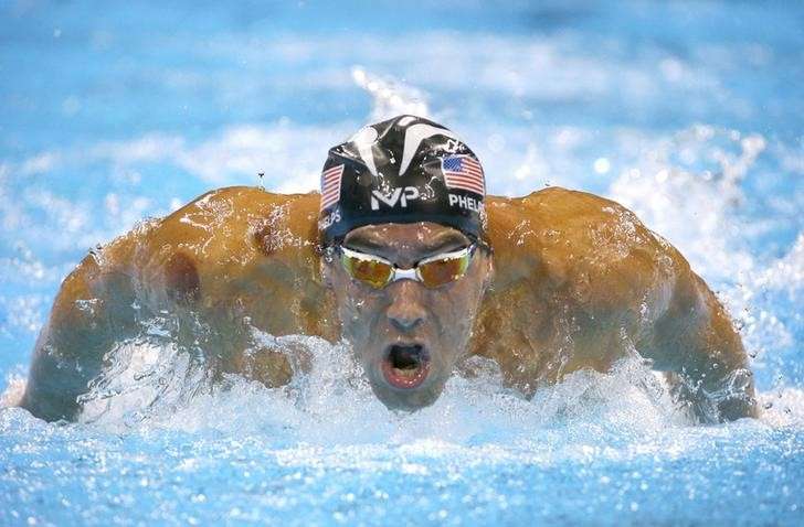 2016 Rio Olympics- Swimming- Men's 200m Butterfly Semifinals- Olympic Aquatics Stadium- Rio de Janeiro Brazil- 08/08/2016. Michael Phelps of USA competes REUTERS  David Gray