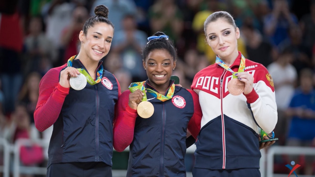 Dynamic duo Biles Raisman go 1-2 for USA in women's gymnastics