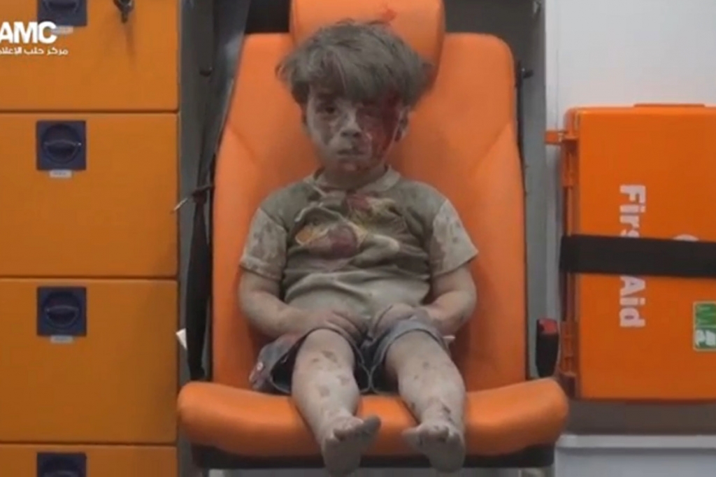 Omran Daqneesh 5 following a August 17 aerial bombing in Aleppo — REUTERS