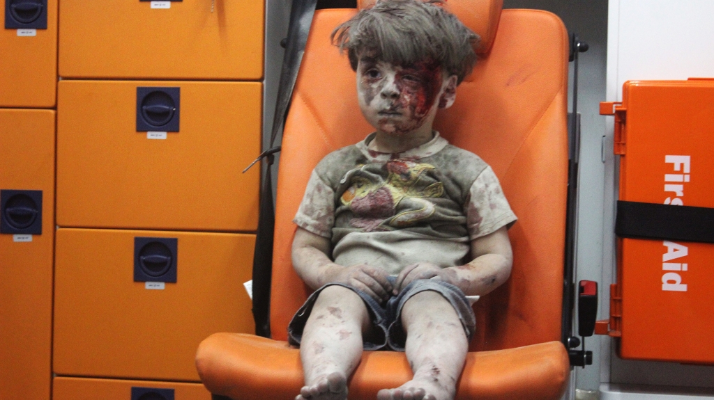 Omran Daqneesh’s father said the family were determined to stay in Aleppo Mahmud Rslan