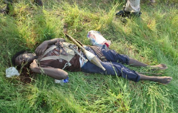 One of the Boko Haram fighters killed