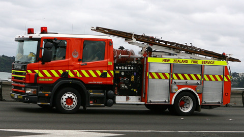 One person suffered burns when a fire broke out at the back of their Timaru house early this morning