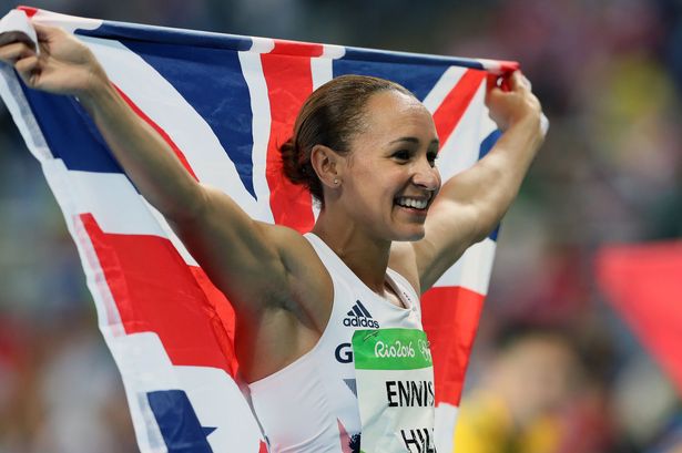 Great Britain's Jessica Ennis Hill completes the 800m and claims a silver medal in the Women's Heptathlon at the Olympic Stadium on the eighth day of the Rio Olympics Games