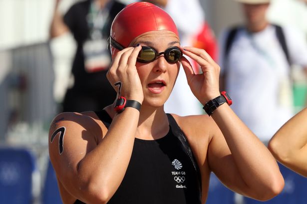 Great Britain's Keri Anne Payne prior to the start of the Women's Marathon Swim on the tenth day of the Rio Olympics Games Brazil