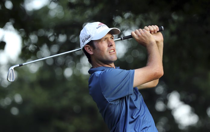 Robert Streb watches his tee shot on the eighth hole during the second round of the PGA Championship golf tournament at Baltusrol Golf Club in Springfield N.J. Friday July 29