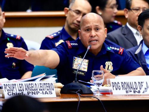 PNP Director General Ronald dela Rosa at the Senate hearing