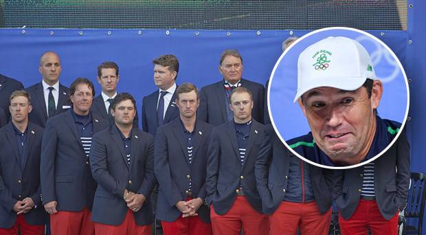 Padraig Harrington couldn't help having a dig at the US team