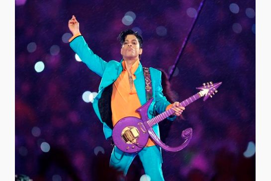 Prince performs during the halftime show at the Super Bowl XLI football game at Dolphin Stadium in Miami. The disclosure that some pills found at Prince's Paisley Park home and studio were counterfeit and contained