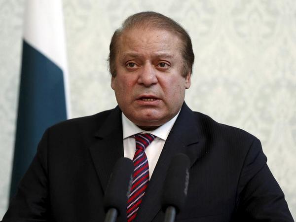 Pakistan Prime Minister Nawaz Sharif speaks during a joint news conference in Kabul Afghanistan