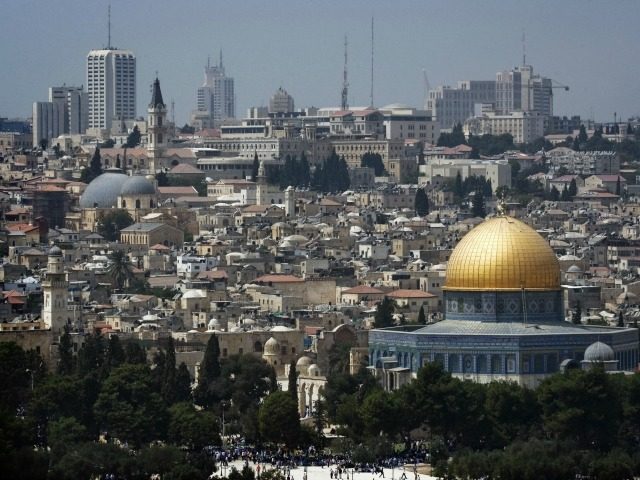 Jerusalem with the Dome of the Rock mosque at the Al Aqsa mosque compound in the city?s old city where thousands of Muslim pilgrims crowded for the first Friday noon prayer of Ramadan