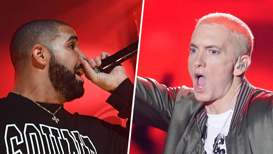 Eminem joins Drake onstage in Detroit after weeks of drama