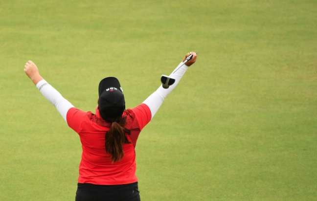 Park celebrates her Olympic gold medal