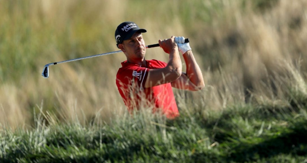 Henrik Stenson of Sweden plays his third shot on the 11th hole during the first round of The Barclays in the PGA Tour Fed Ex Cup playoffs on the Black Course at Bethpage State Park on Aug. 25 2016 in Farmingdale New York