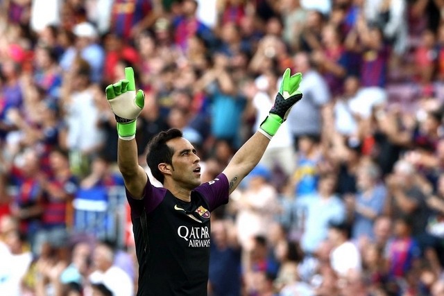 Touch down! Claudio Bravo arrives in Manchester to tie up move to Pep Guardiola’s City