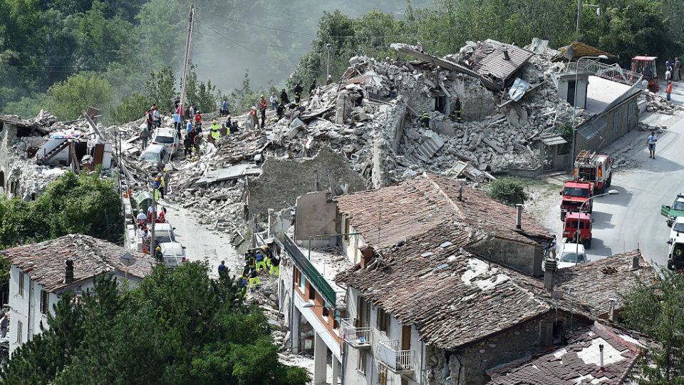 Pescara del Tronto destroyed by the earthquake on August 24