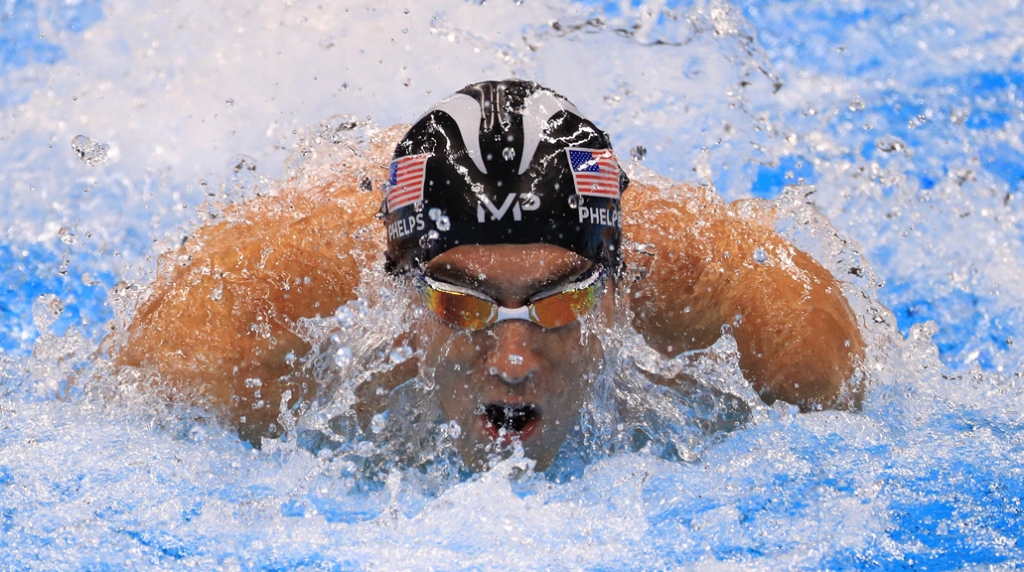 RIO DE JANEIRO BRAZIL- AUGUST 13 Michael Phelps of the United States competes in the Men's 4 x 100m Medley Relay Final on Day 8 of the Rio 2016 Olympic Games at the Olympic Aquatics Stadium