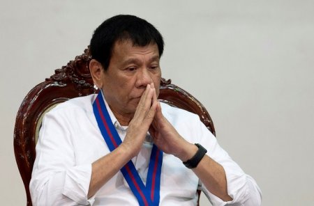 Philippine President Rodrigo Duterte attends the 115th Police Service Anniversary at the Philippine National Police headquarters in Quezon city metro Manila Philippines