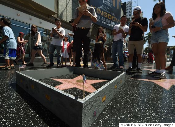 Someone Built Border Wall Around Donald Trump's Star On Hollywood Walk Of Fame