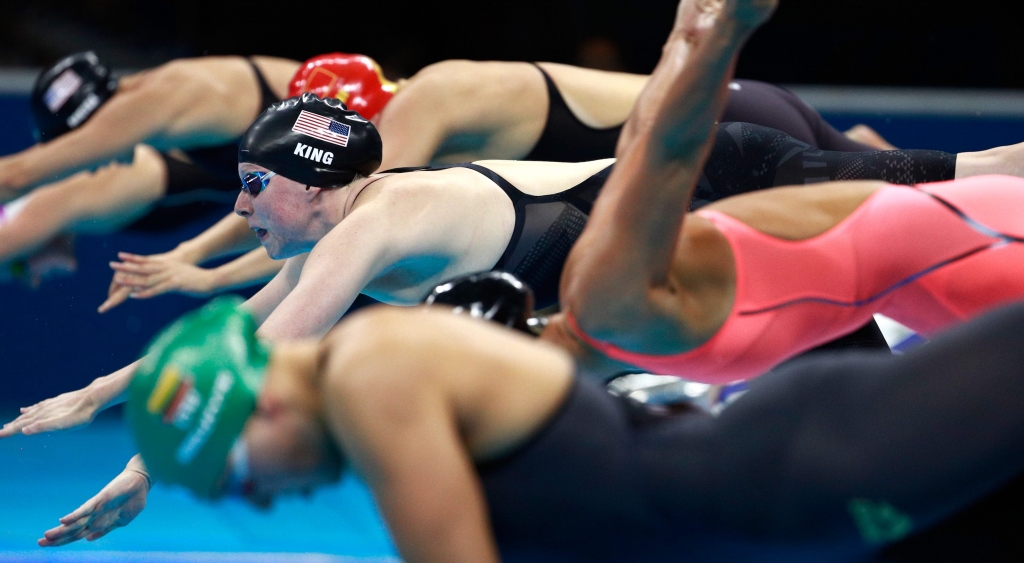 RIO DE JANEIRO BRAZIL- AUGUST 08 Lilly King of the United States competes in the Women's 100m Breaststroke Final on Day 3 of the Rio 2016 Olympic Games at the Olympic Aquatics Stadium