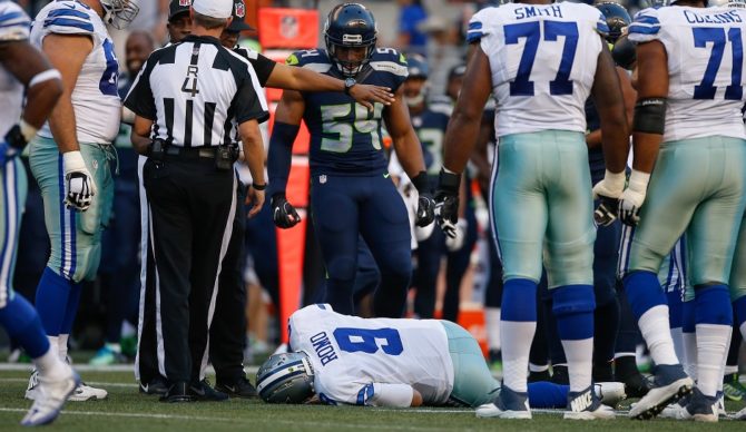 Cowboys' Tony Romo broke bone in back: Coach