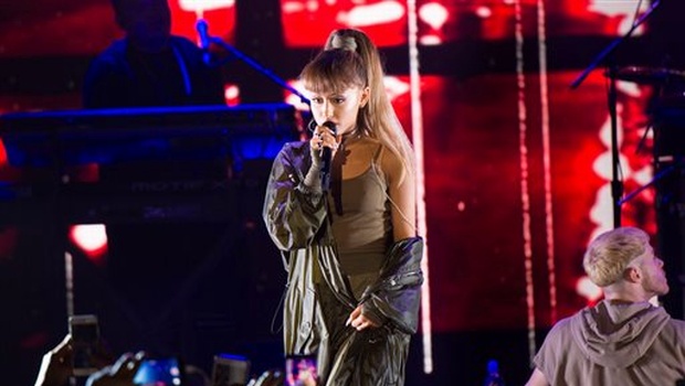 Singer Ariana Grande performs at the 2016 Billboard Hot 100 Music Festival at Nikon at Jones Beach Theater in Wantagh N.Y