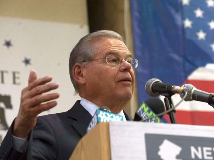 Bob Menendez said this week his daughter is five months&#039 pregnant in Miami with his first grandchild. Associated Press