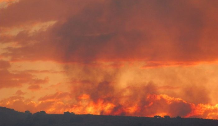 Wildfire North of Big Sur California Rages