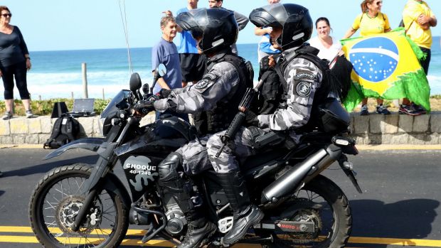 Police numbers have been bolstered in Rio for the Olympics