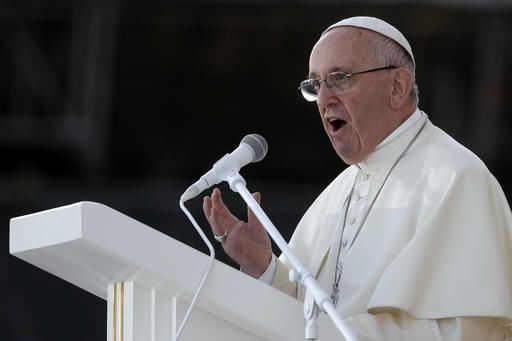 The Latest Pope asks pilgrims to pray for Syria war victims