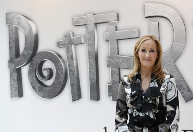 British author JK Rowling creator of the Harry Potter series of books poses during the launch of new online website Pottermore in Lond