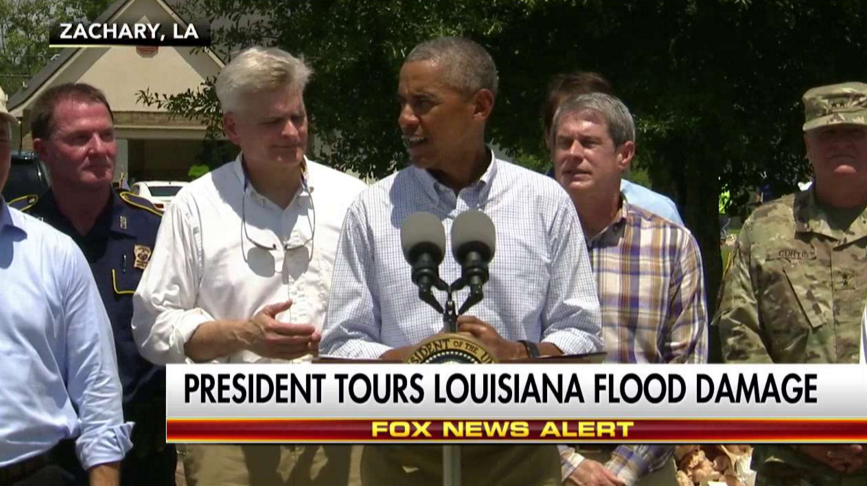 WATCH LIVE: Obama tours flood-battered Louisiana