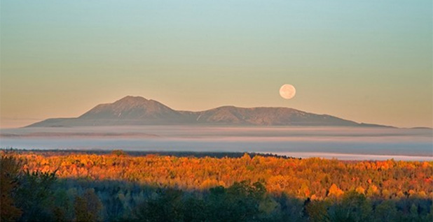 Sunset over mountain